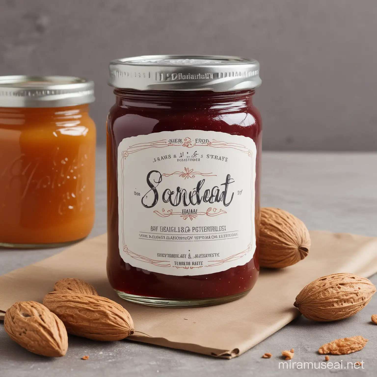 Contemporary Artisan Jam Jar Label with Suzys Street Food Logo | MUSE AI