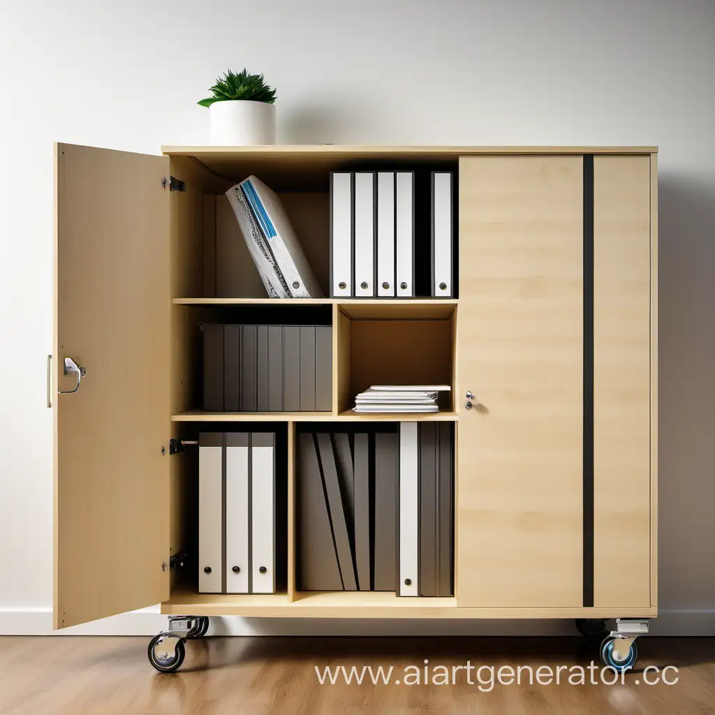 Efficient-Office-Organization-with-a-Rolling-Cabinet