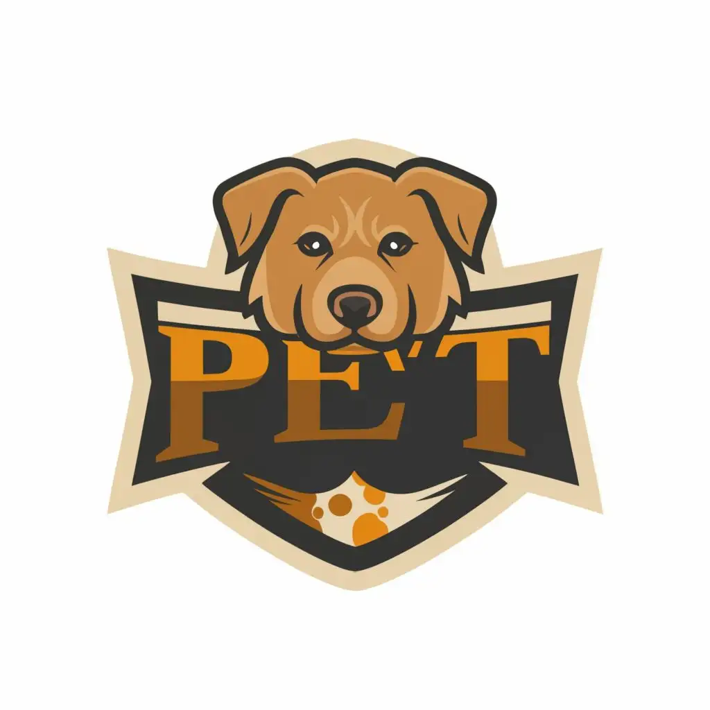 logo, dog, with the text "pet", typography, be used in Animals Pets industry