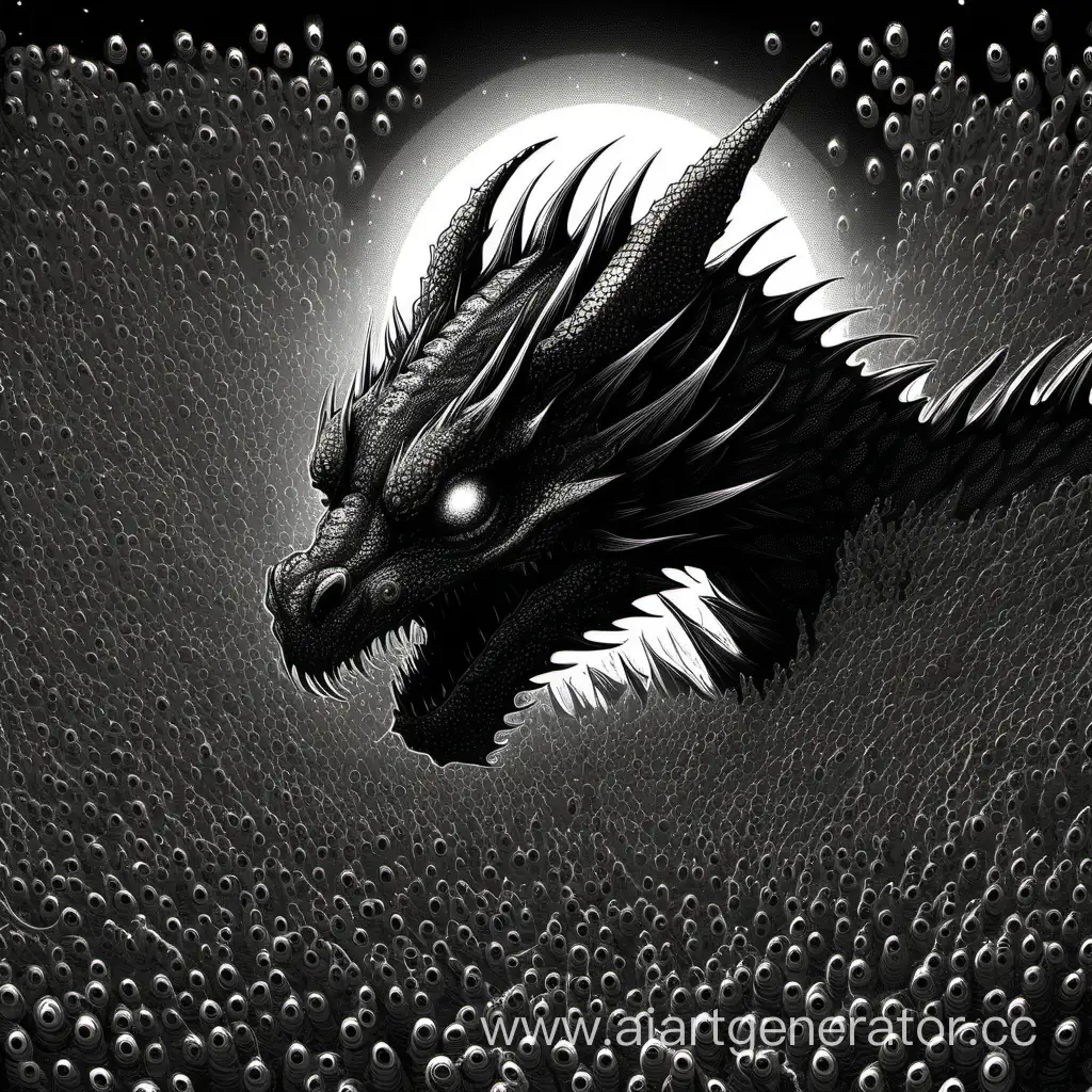 Sinister-Giant-Dragon-with-Thousand-Glowing-Eyes-in-Dark-Abyss