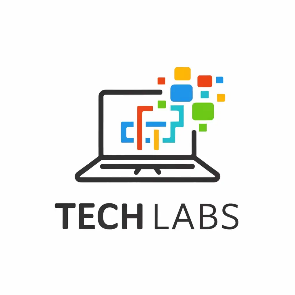 a logo design,with the text "Tech Labs", main symbol:laptop,complex,be used in Technology industry,clear background