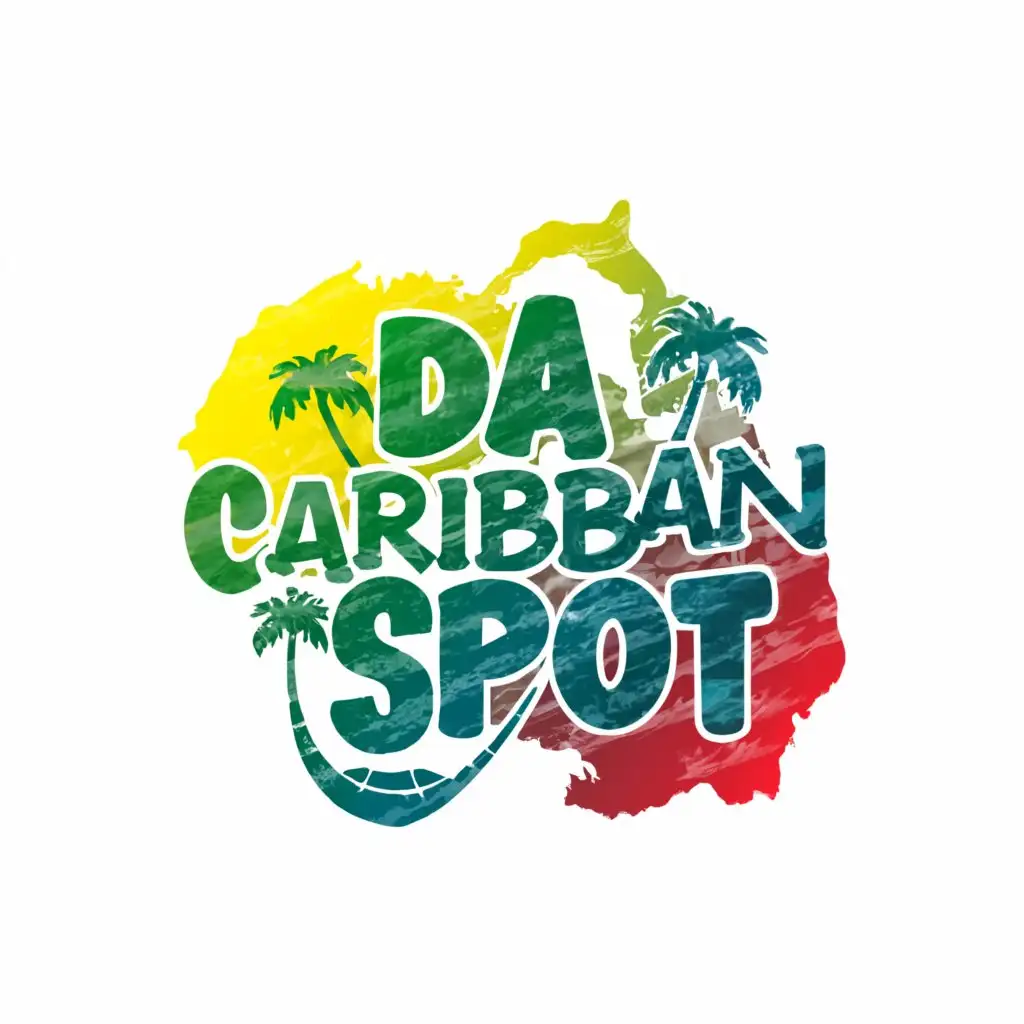 LOGO-Design-for-Da-Caribbean-Spot-Belize-Jamaica-Food-Fusion-with-Tropical-Water-Background