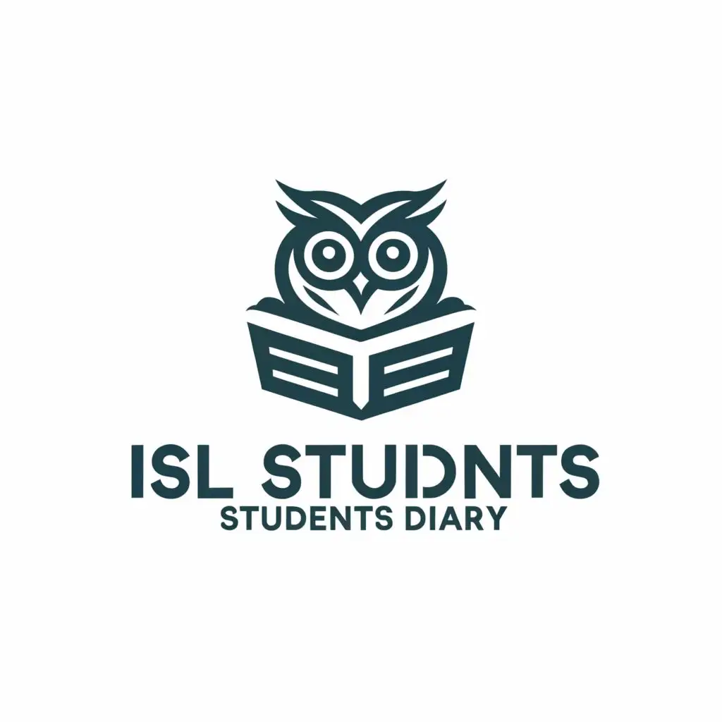 a logo design,with the text "ISLT Students Diary", main symbol:owl,Moderate,be used in Education industry,clear background