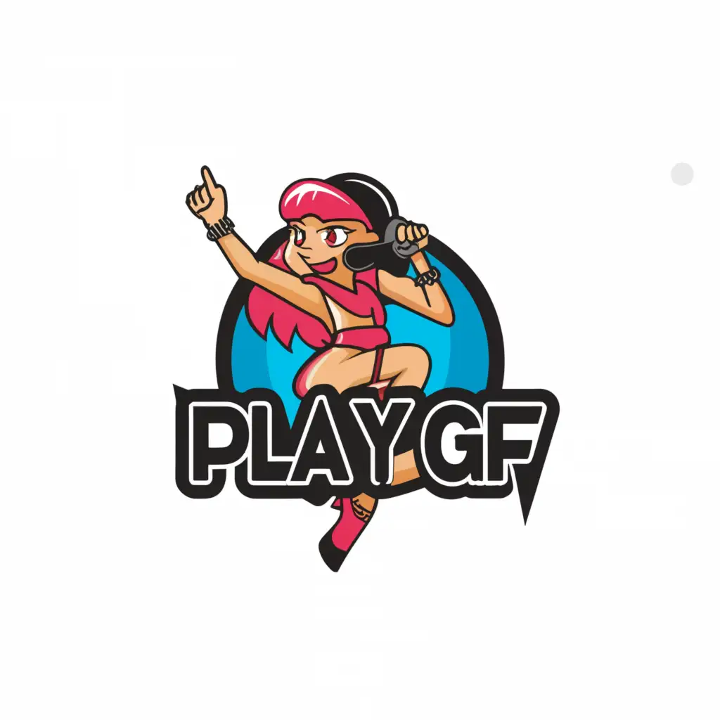 LOGO-Design-for-PlayGF-Featuring-a-Cam-Girl-Icon-in-a-Super-Short-Skirt-with-a-Clear-Background