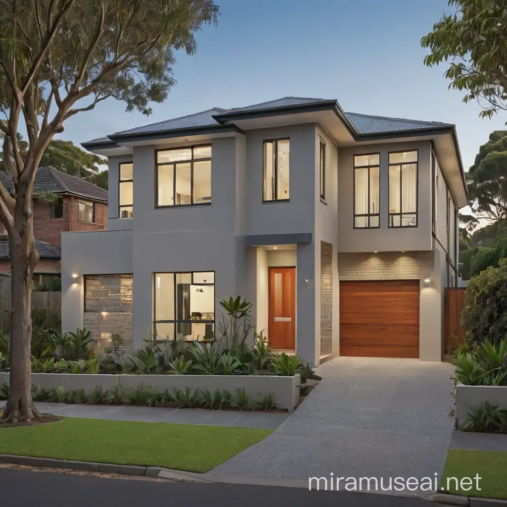 a modern middle class house in sydney australia
