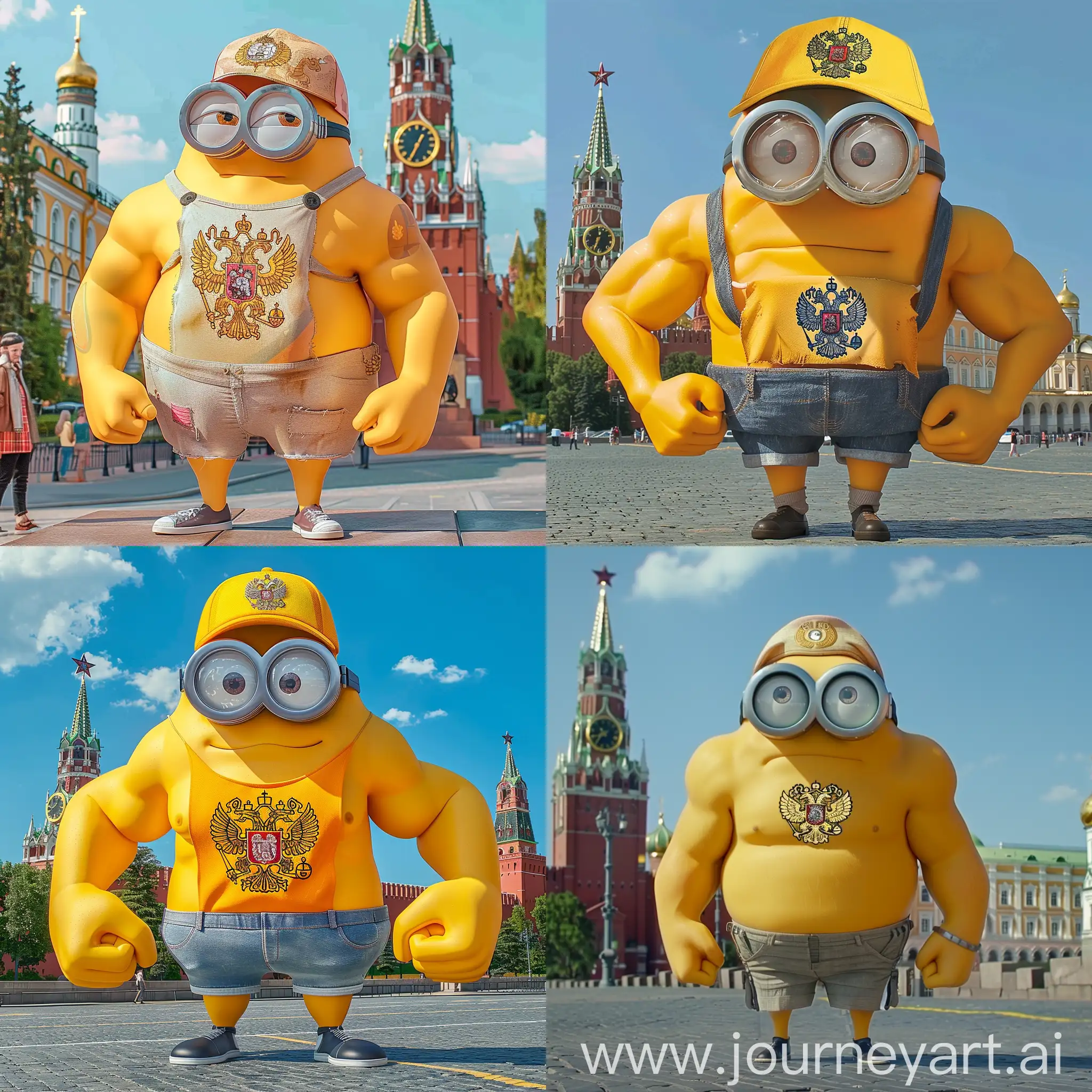 Muscular-Minion-in-Front-of-Kremlin-with-Russian-Theme