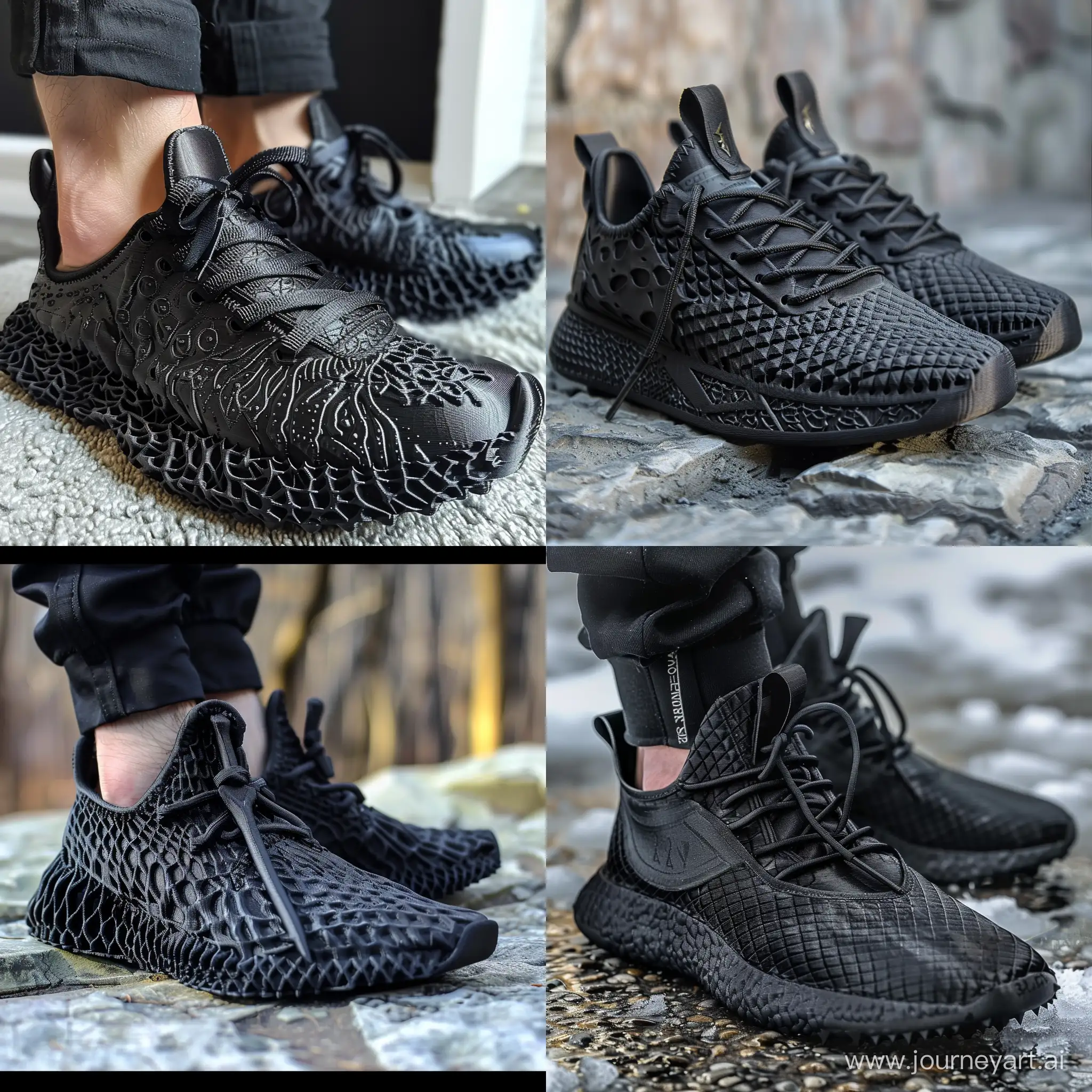 Trendy-Black-3D-Printed-Sneakers-Inspired-by-Jon-Snows-Sword