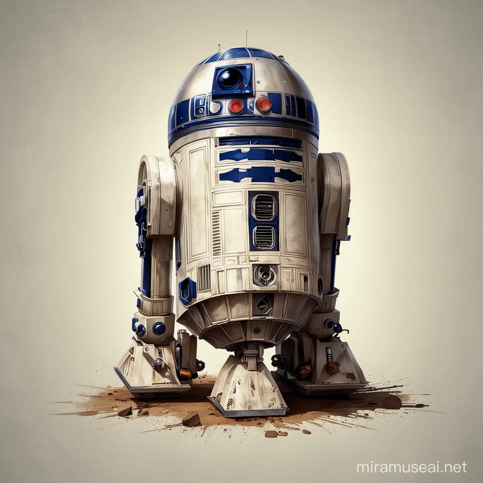 Star Wars R2D2 Wallpaper Futuristic Robot in Galactic Space