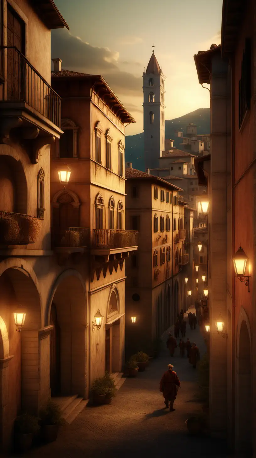 Italian Renaissance Town Digital Art Cultural and Historical Marvel