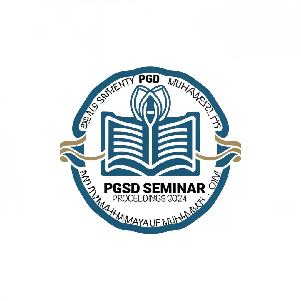 a logo design,with the text "National Seminar and Proceedings 2024", main symbol:PGSD University of Muhammadiyah Cirebon,Moderate,be used in Education industry,clear background