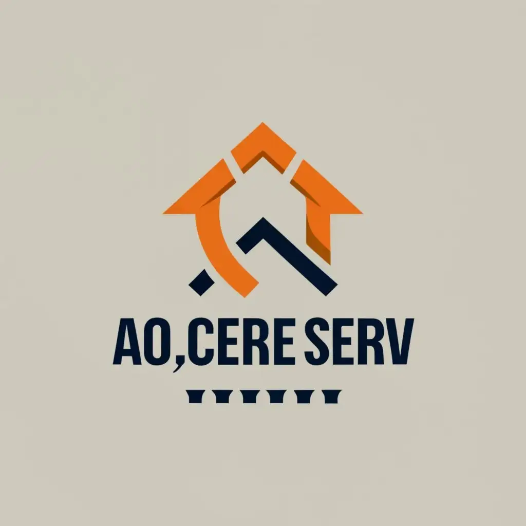 logo, AO Cere SERV, with the text "AO.CereSERV", typography, be used in Construction industry