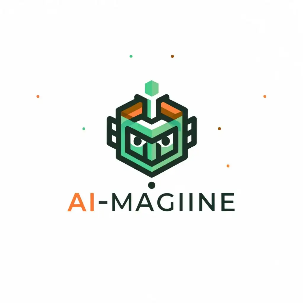 a logo design,with the text "AI-Magine

", main symbol:robotics

,Moderate,clear background