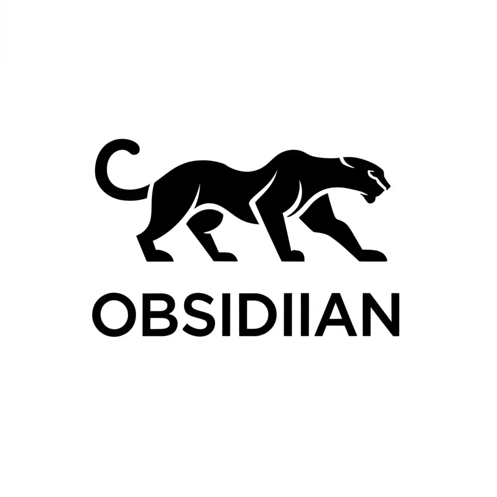 a logo design,with the text "Obsidian", main symbol:Black panther,Moderate,be used in Legal industry,clear background