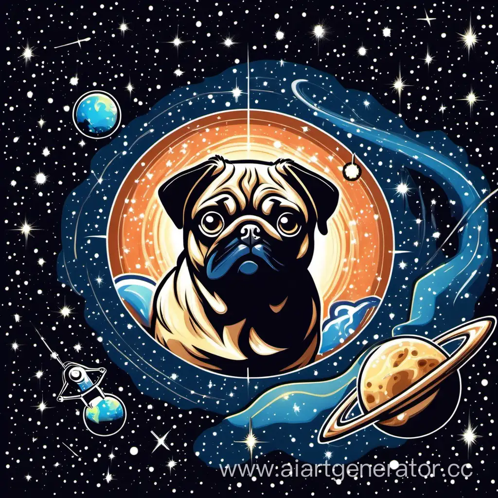 Celestial-Canine-Pug-Logo-in-Cosmic-Splendor