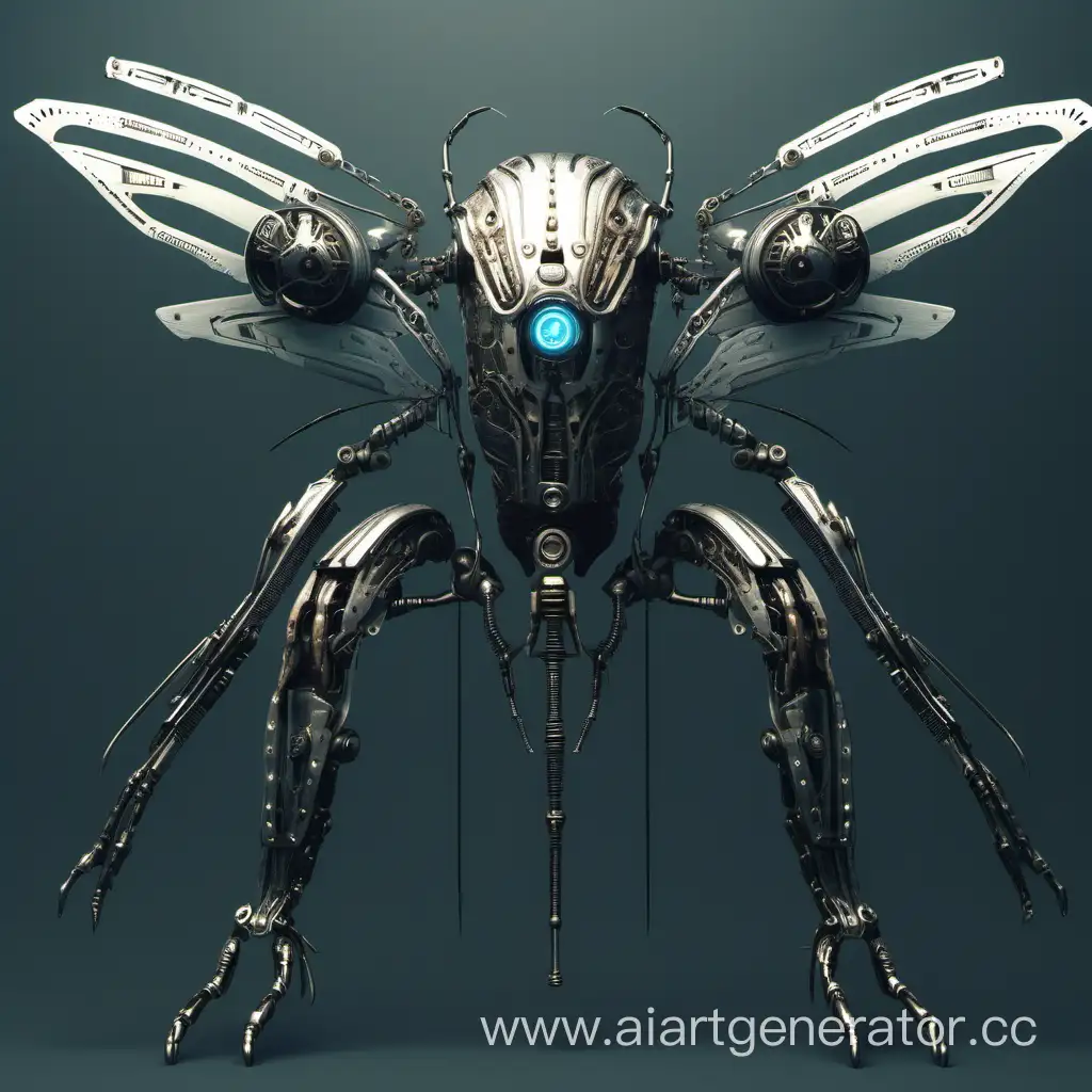 Futuristic-Cyberpunk-Iron-Beetle-Exoskeleton-with-Long-Wings