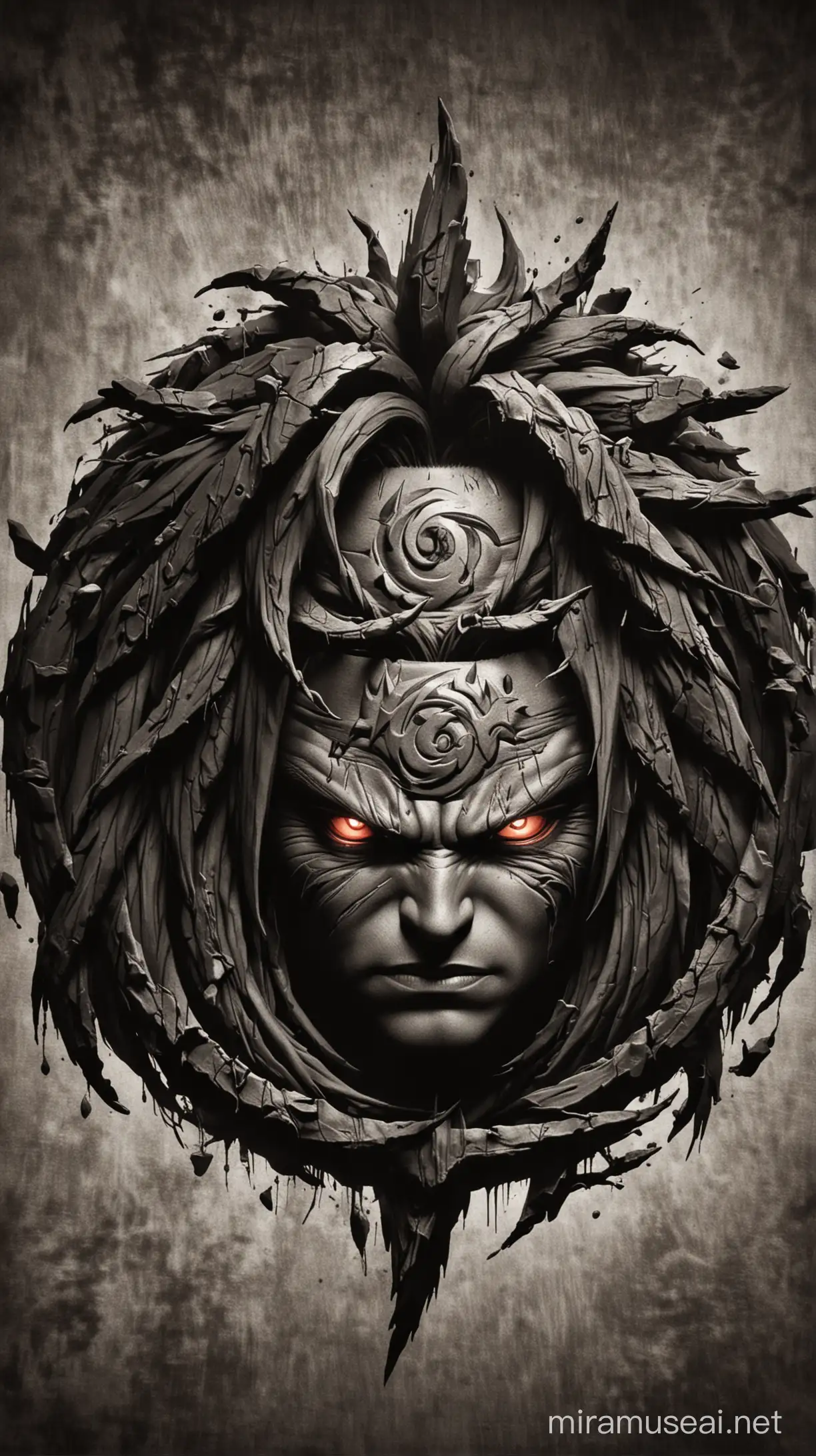 Madara Logo Powerful Sharingan Eyes in UltraRealistic Style