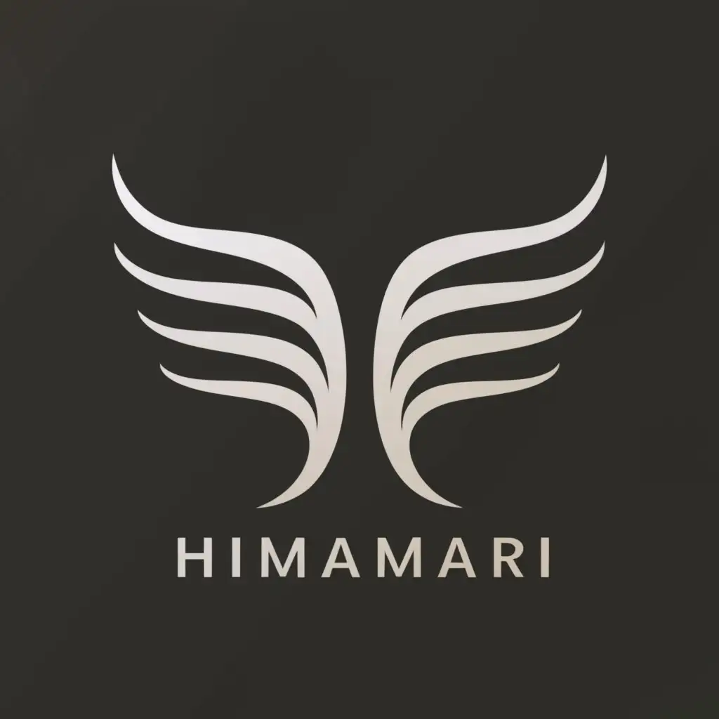 a logo design,with the text "HIMAMARI", main symbol:wings with 9 feathers,Moderate,clear background