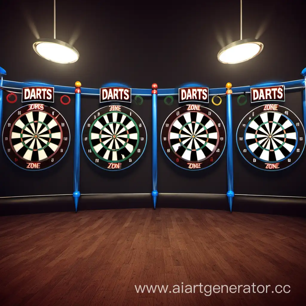 Vibrant-Dart-Zone-Colorful-Targets-and-Players-Engaged-in-Action