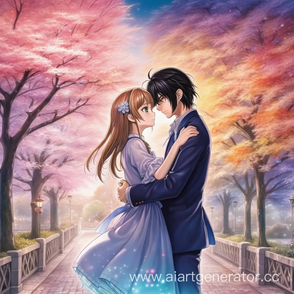 Colorful-Anime-Couple-Embracing-in-a-Romantic-Scene