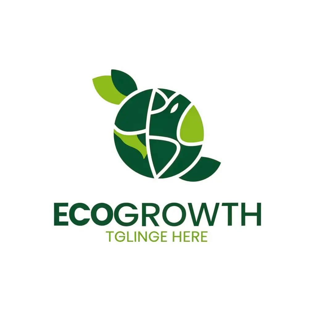 a logo design,with the text "EcoGrowth", main symbol:Earth,Moderate,clear background