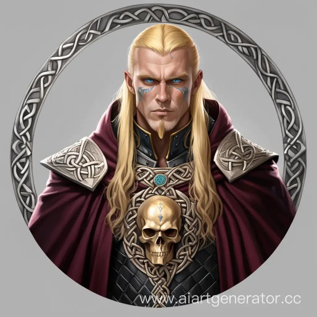 Regal-Celtic-King-with-PlatinumGolden-Hair-and-Blue-Eyes-in-Black-Armor-and-Burgundy-Cloak