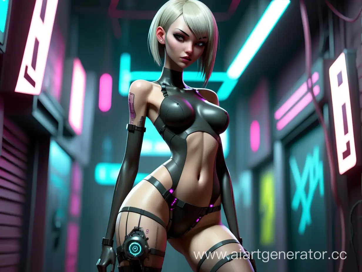 Cyberpunk-Beauty-with-Slender-Hips-and-Stockings
