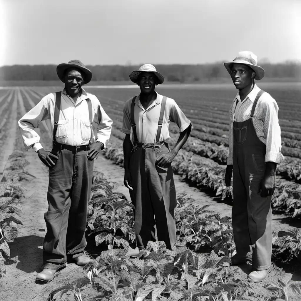 African American Farmers Working the Land 1945