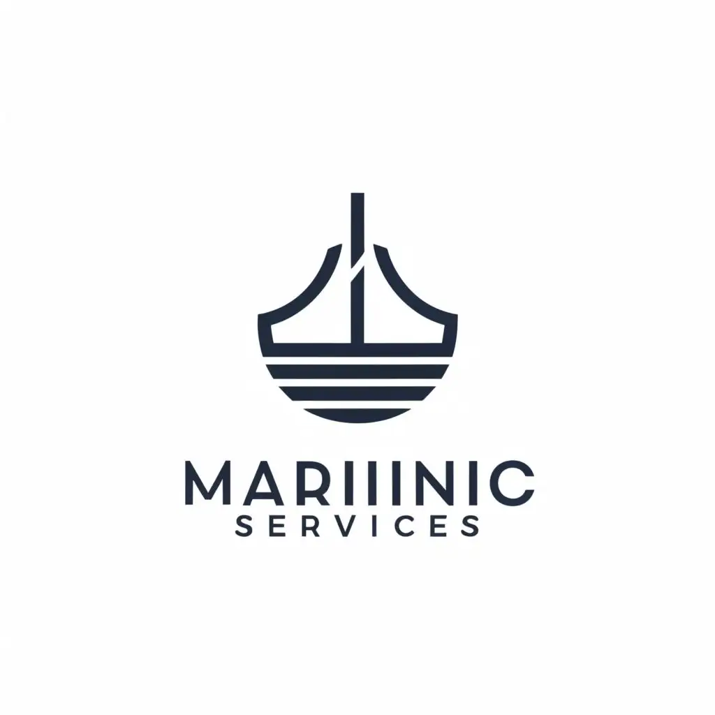 a logo design,with the text "Marine Service Agency", main symbol:yatch,Minimalistic,clear background