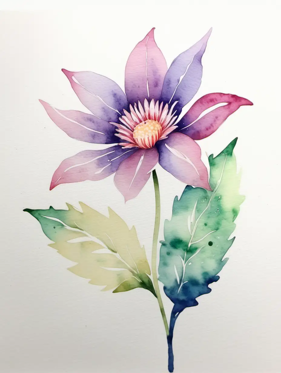 Vibrant Watercolor Flowers Captivating Botanical Art in Full Bloom