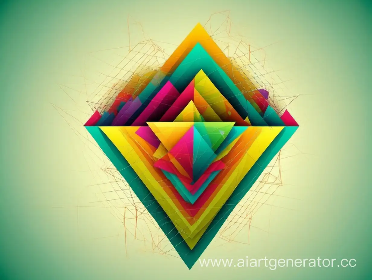 Vector CYMK background with BIG spreaded triangles