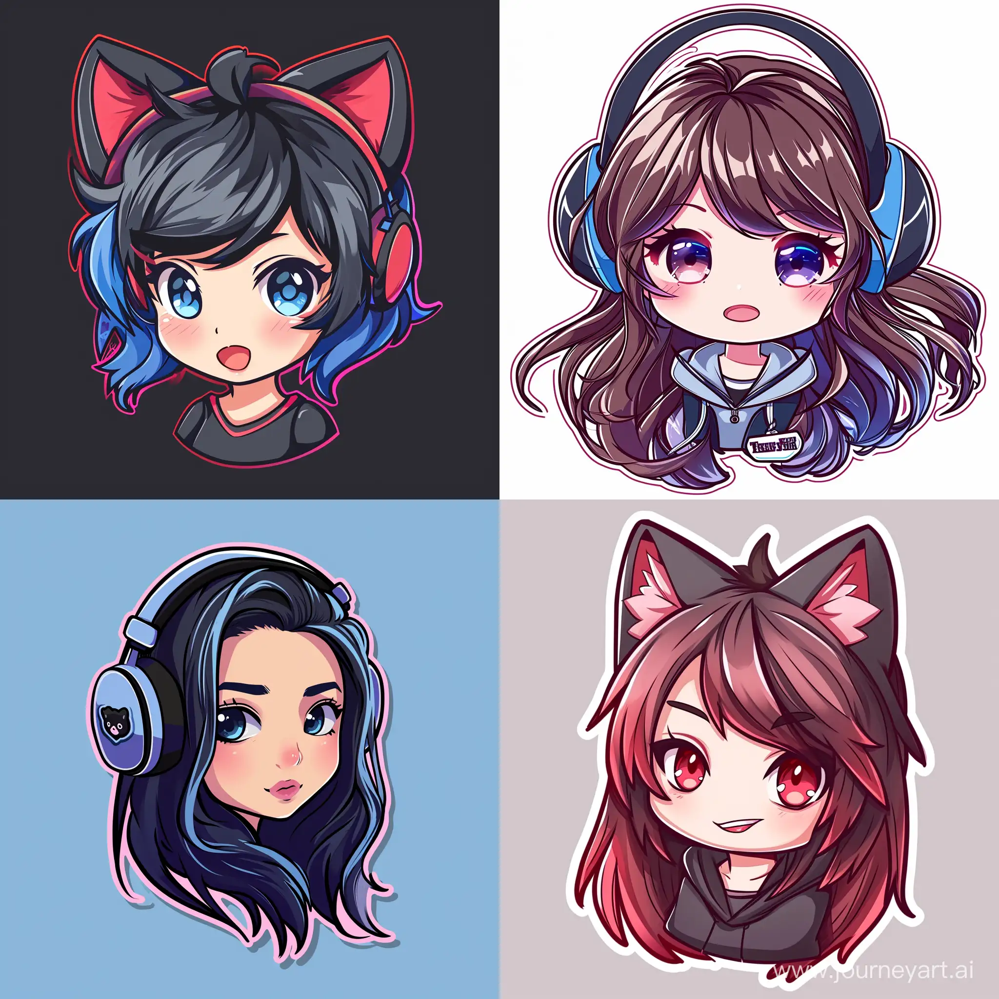 Cute-Anime-Chibi-Twitch-Emotes-and-Badges-Design