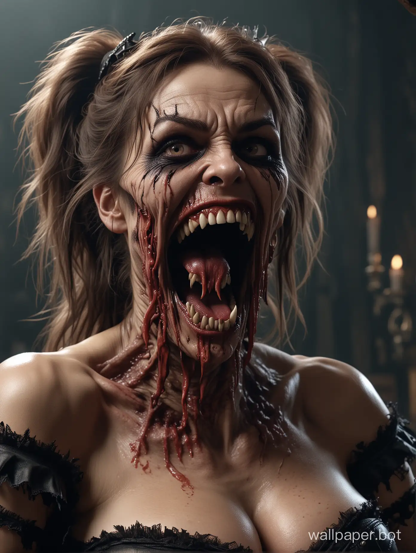 Terrifying-Cannibal-Female-with-Fangs-and-Skull-Throne