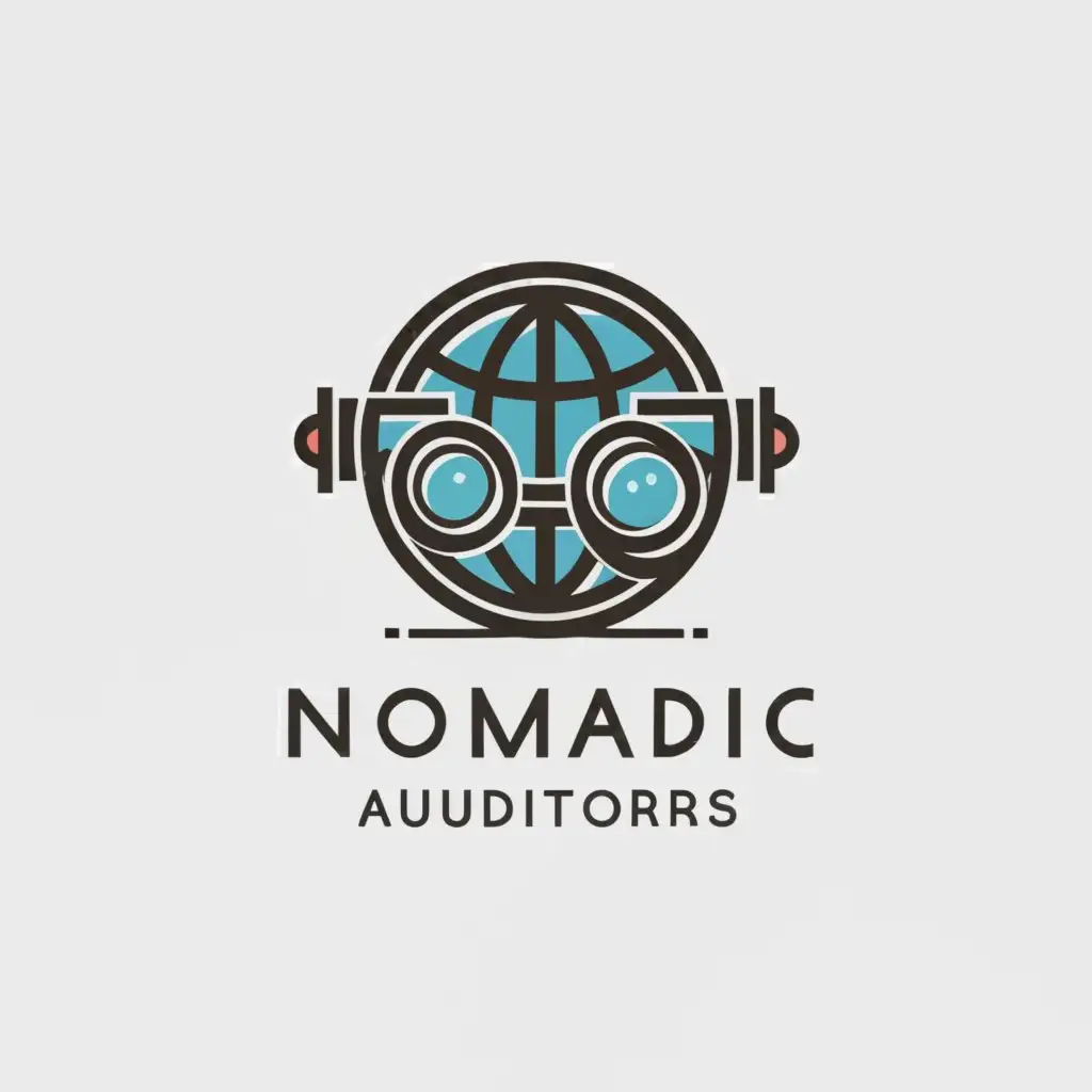 a logo design,with the text "Nomadic Auditors", main symbol:Audit, Travel,complex,be used in Travel industry,clear background