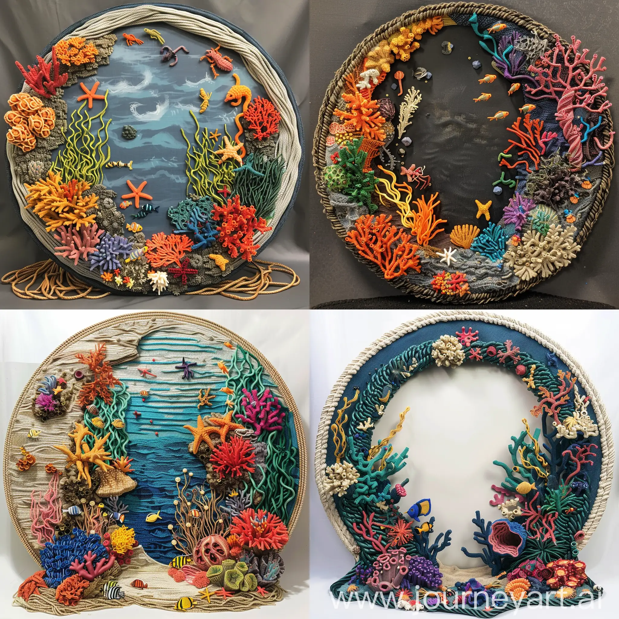 Circular-Coral-Reef-Art-Piece-with-Rope-Sea-Creatures