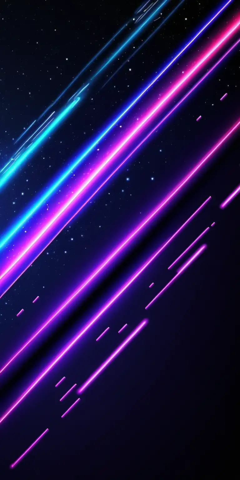 Futuristic Outer Space Background with Neon Stripe