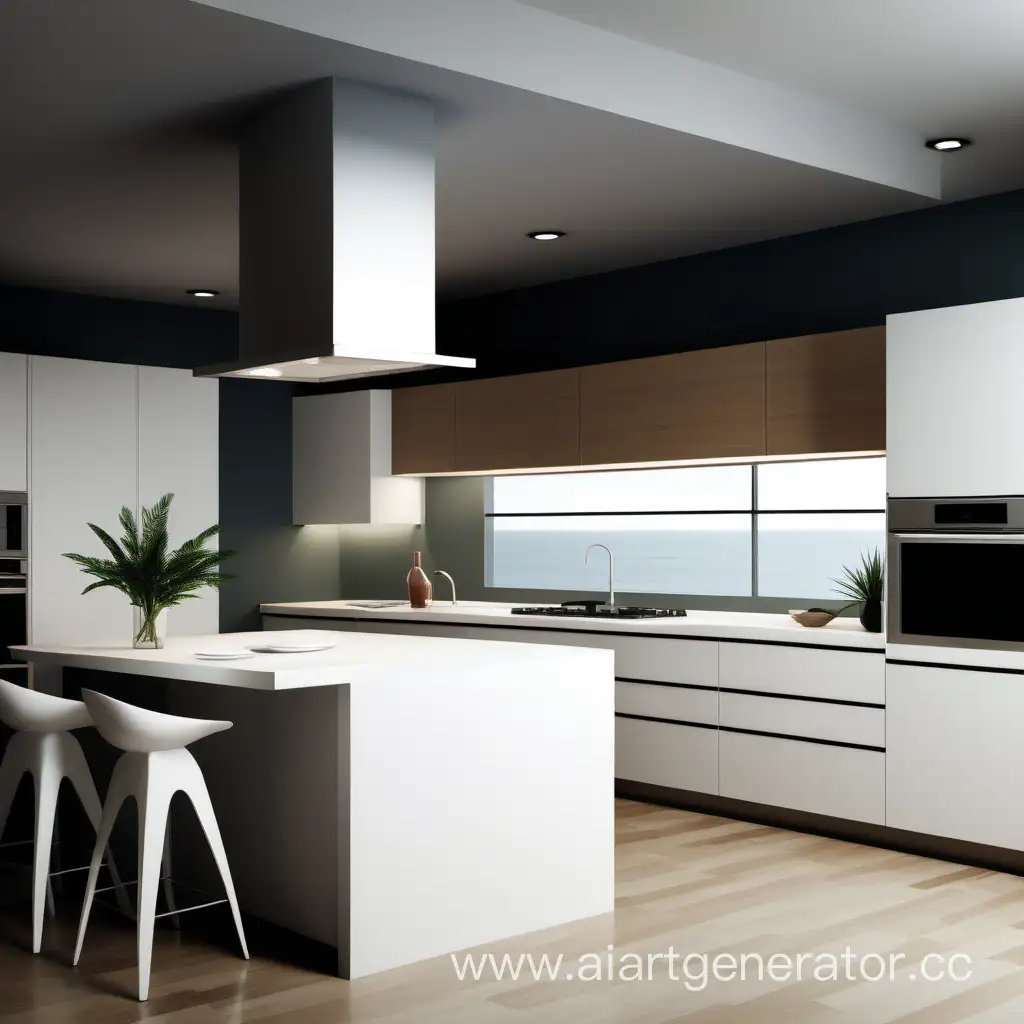 Contemporary-Kitchen-Design-with-Stylish-Island-and-Hood