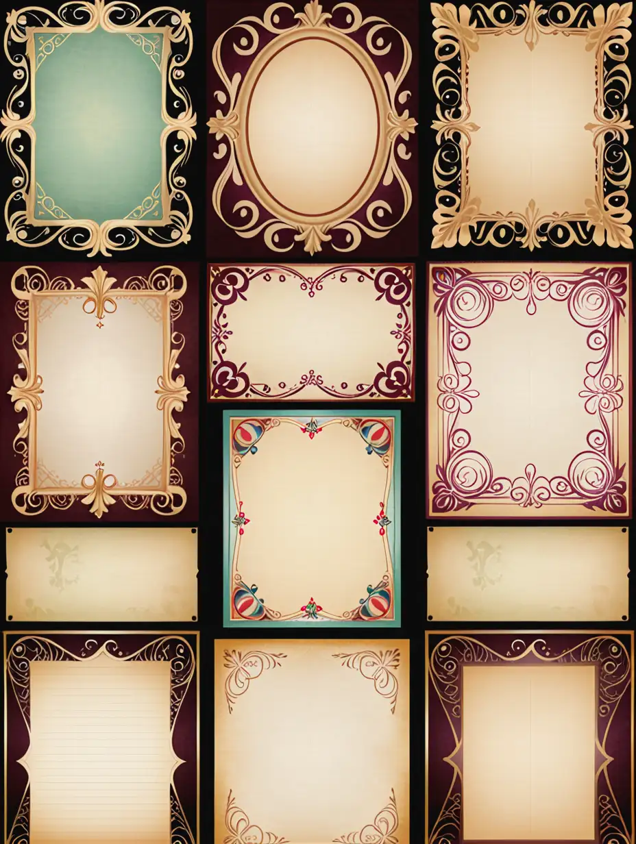 Vintage Elizabethan Background Papers with Ornate Patterns