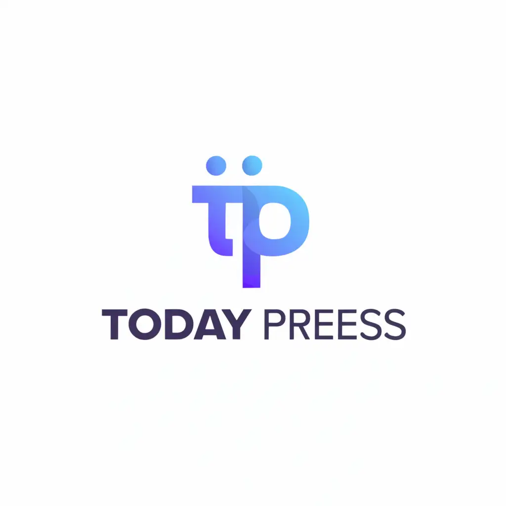a logo design,with the text 'TodayPress', main symbol:TP,Moderate, be used in Journal industry, clear background