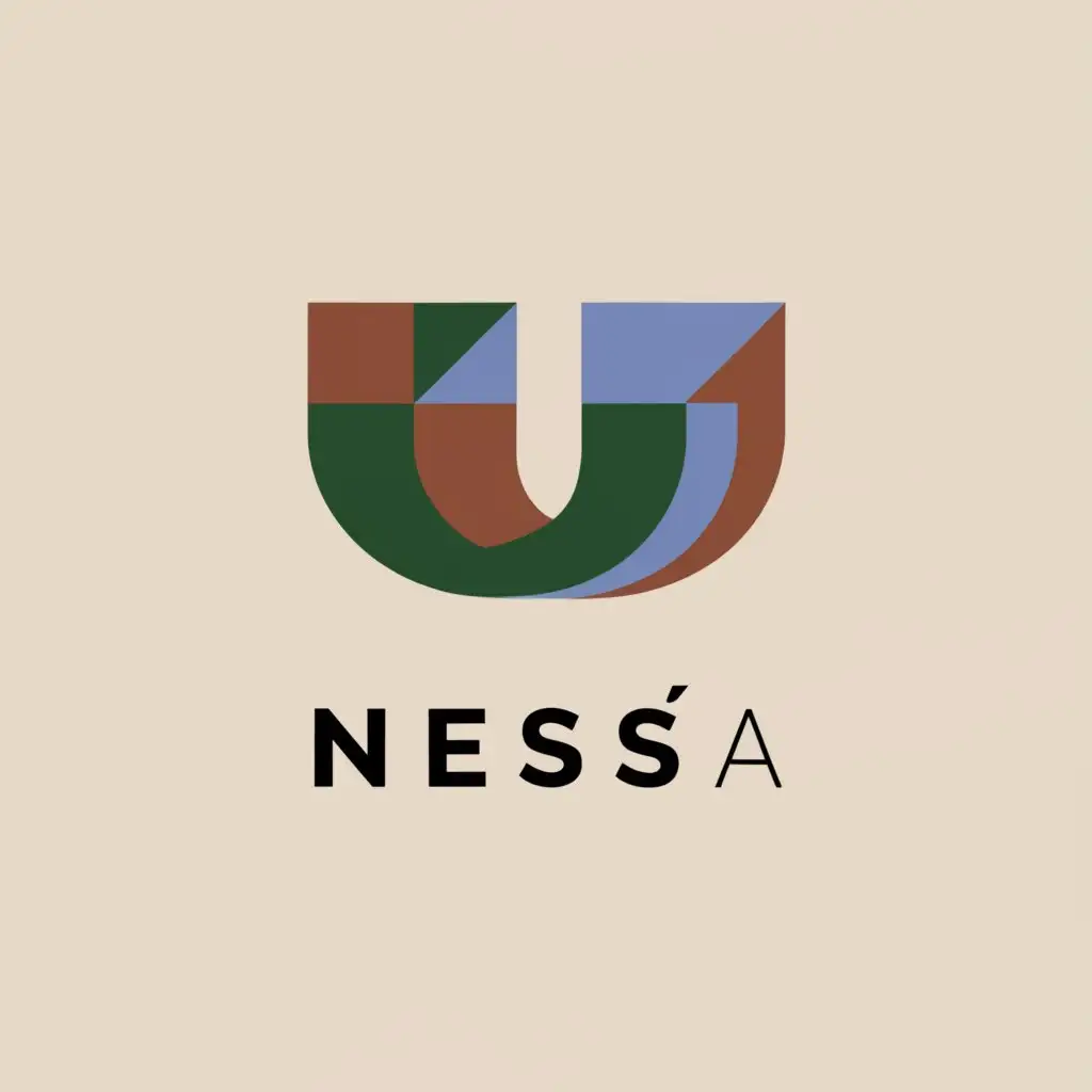 a logo design,with the text "NESS'A", main symbol:U Shape Design,Moderate,clear background