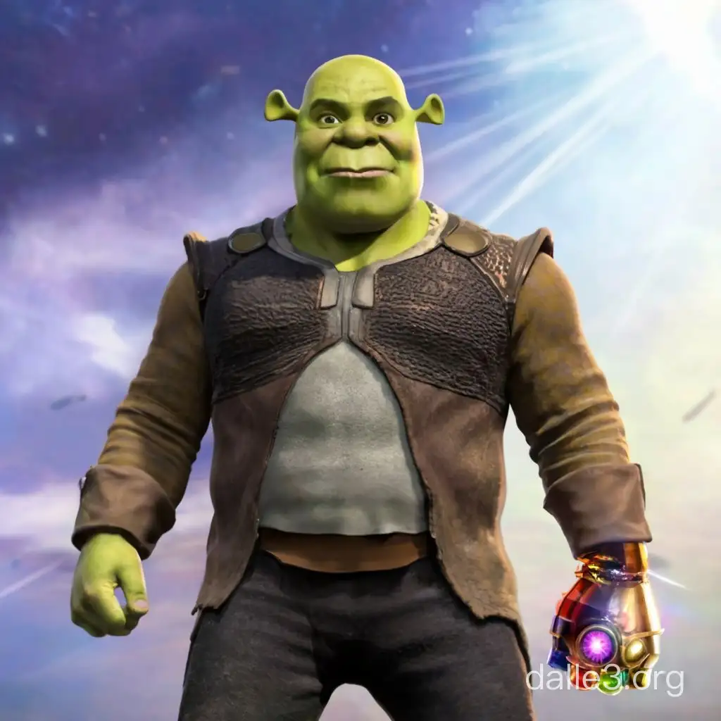 Shrek and Thanos Star Warriors Exploding Ship with Lightsaber Duel ...