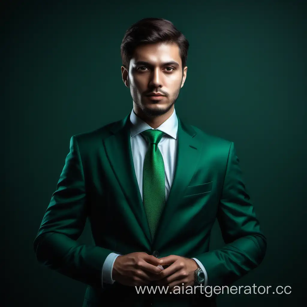 нужна картинка в деловом стиле в тёмно- зелёных тонах с деловым мужчиной- инвестором в деловом костюме , картинка должна подходить под тему инвестиции в премиальную недвижимость