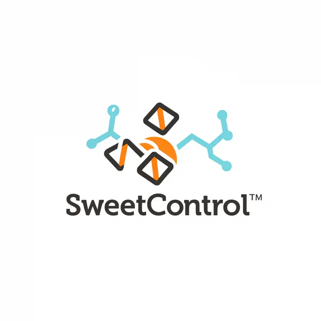 a logo design,with the text "sweet control", main symbol:insulin,Moderate,clear background