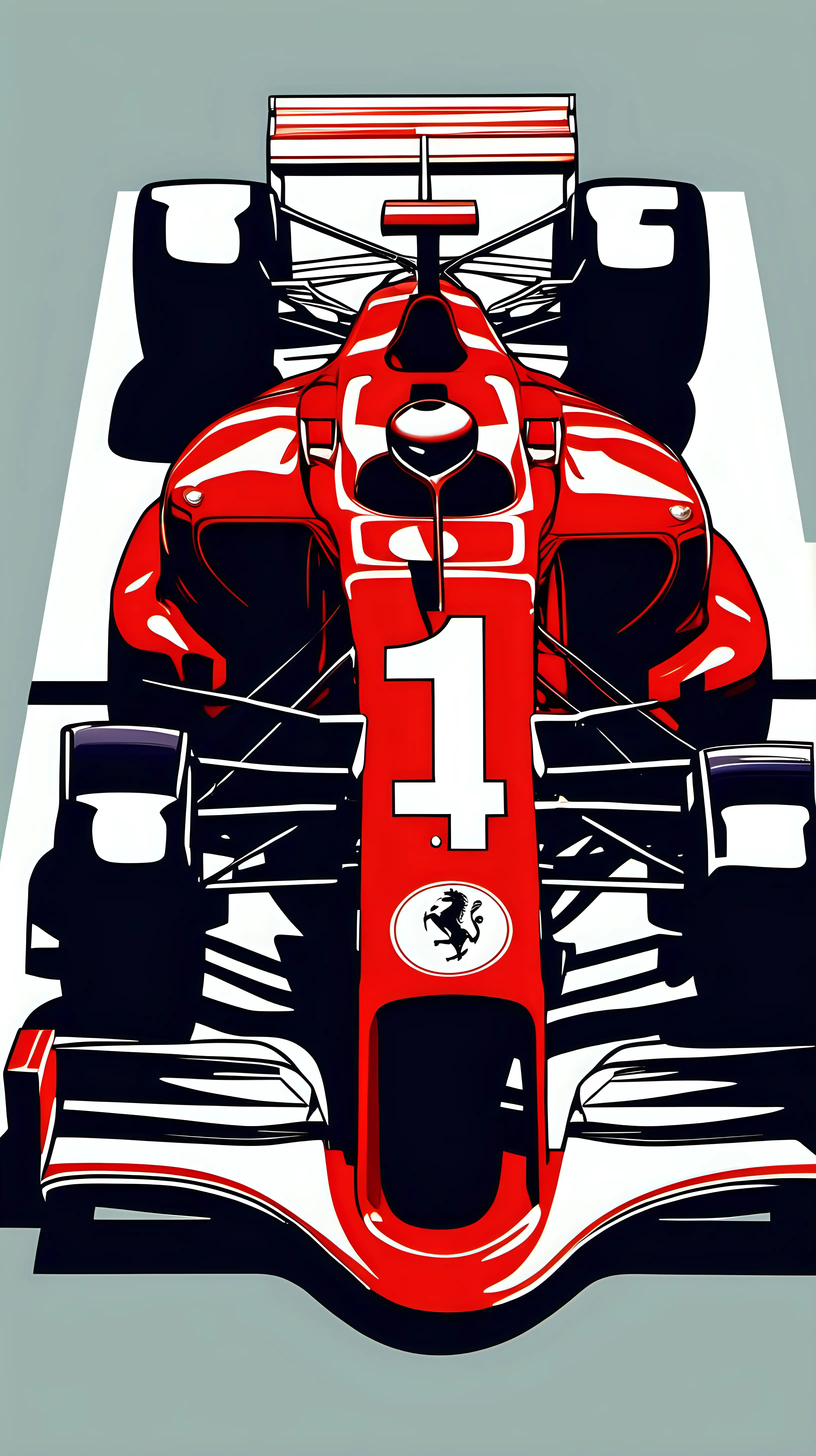 Ferrari Formula 1 Racing Car with Andy Warhol Pop Art Flair
