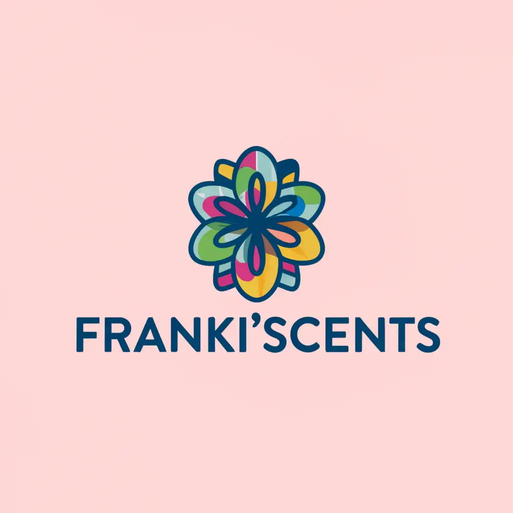 a logo design, with the text Franki'scents, main symbol: Gel Wax Melts, vibrant complex and colourful