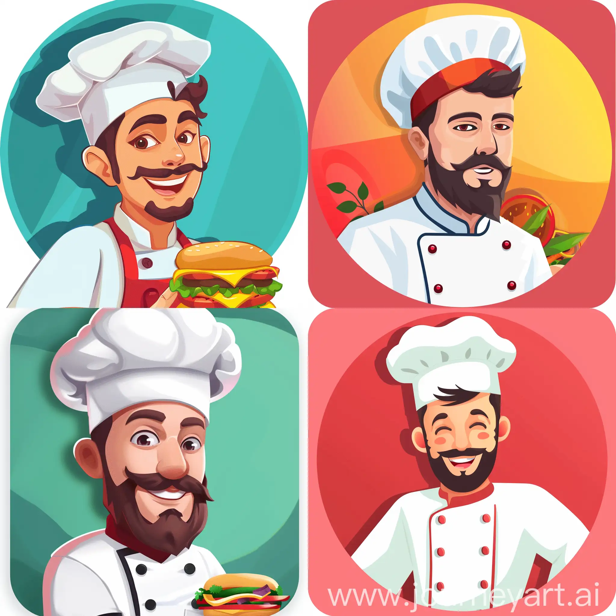 Fast-Food-Chef-Preparing-Delicious-Meals-for-Mobile-App-Promotion
