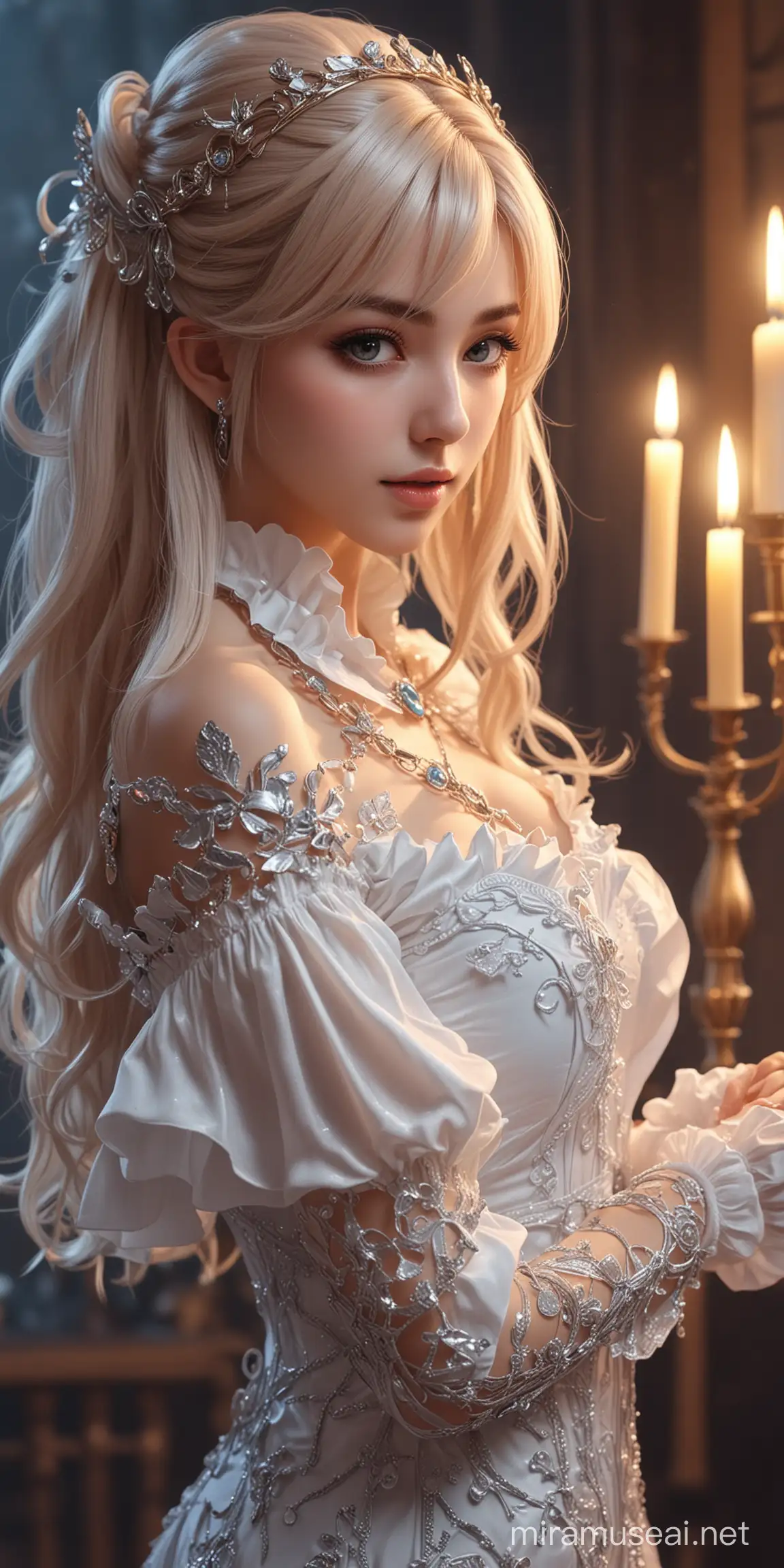 Elegant Conjurer Harribel Realistic Idol Girl in Fantasy Isekai Setting
