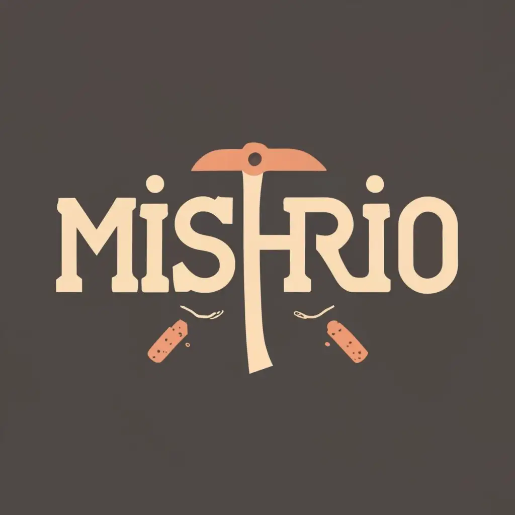 logo, Survival theme in black background, with the text "Mishrio", typography, be used in Entertainment industry