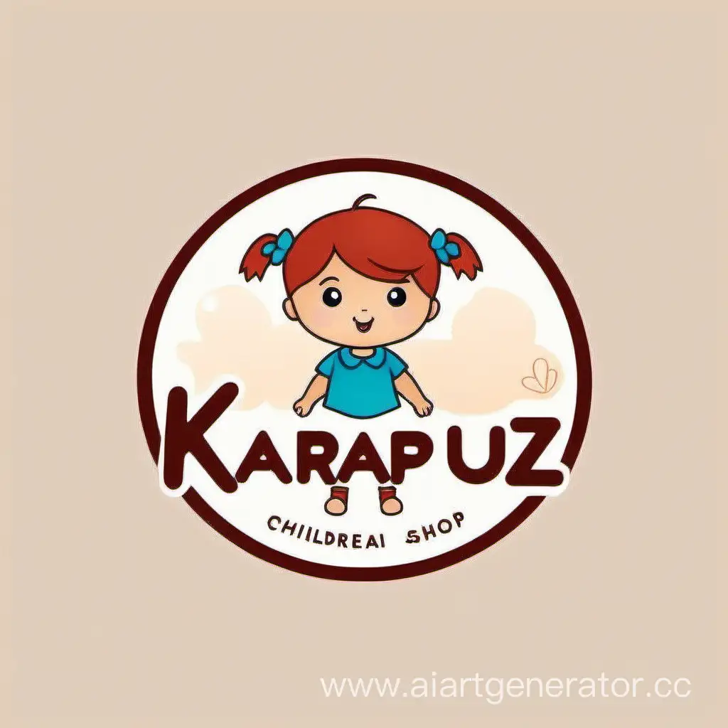 создай логотип детской одежды для мальчиков и девочек с названием Карапуз shop