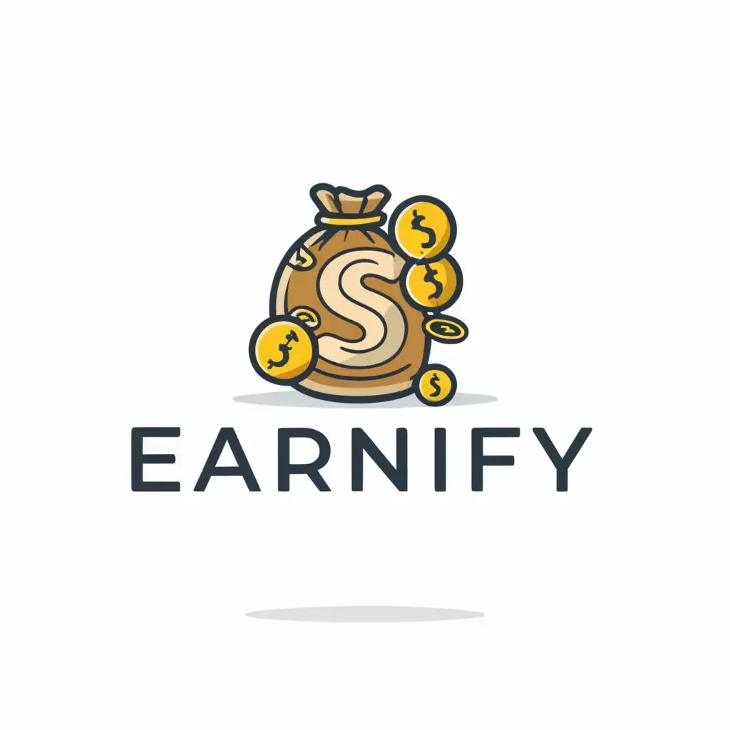 logo, Money, with the text "Earnify", typography, be used in Finance industry