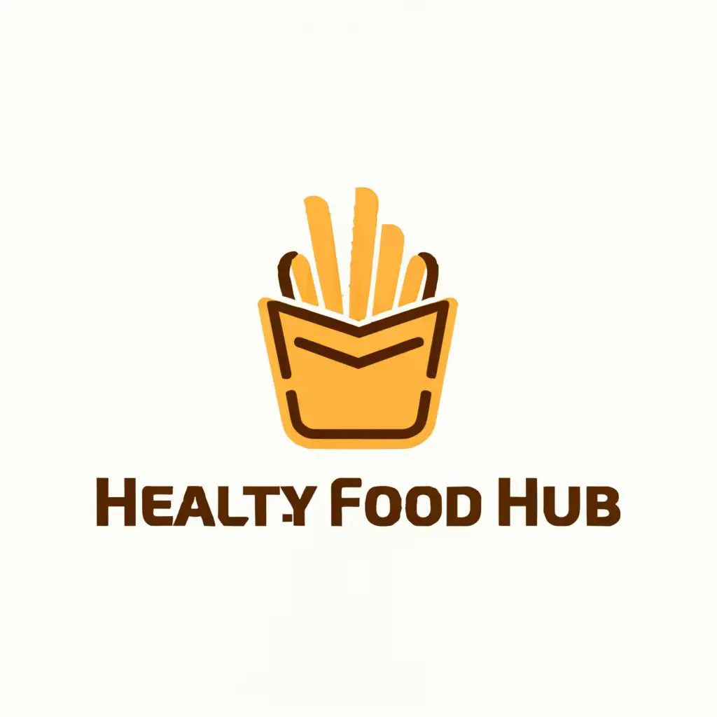 a logo design,with the text "Healthy Food Hub", main symbol:Fries,Moderate,be used in Restaurant industry,clear background